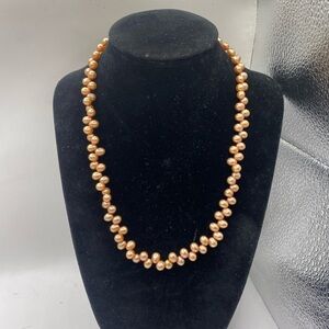 Vintage Cultured Pearl Necklace JewelMark 14k Gold 585 Clasp 17”